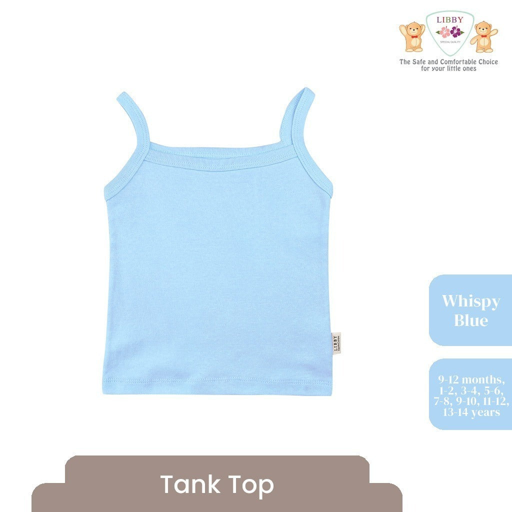 LIBBY Atasan Anak Perempuan Tanktop Polos Usia 9 Bulan - 14 Tahun (1PCS)