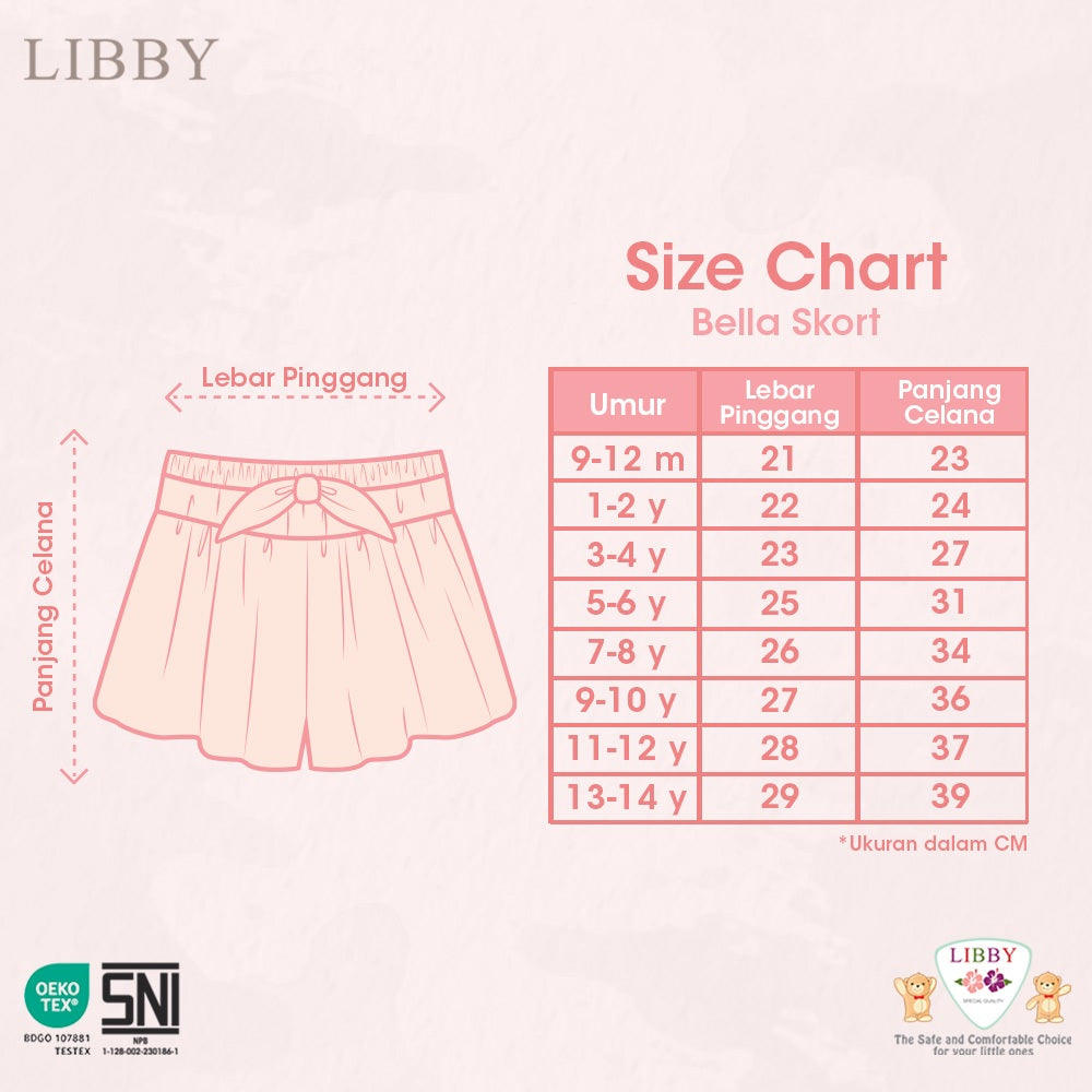 Libby 0 - 6 Tahun Jeans Panjang Anak Perempuan / Celana Rok Bella Skort Ribbon Denim - Ribbony Long Jeans / Rok Celana Pita Denim Fashion BABY BELLA SKORT ROK CELANA ANAK PEREMPUAN 9 BULAN - 14 TAHUN