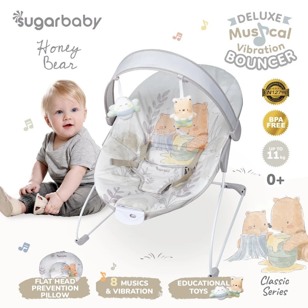 10in1 Sugar Baby / Mastela PREMIUM Bouncer Bayi Premium Rocker dgn Extra Large Seat