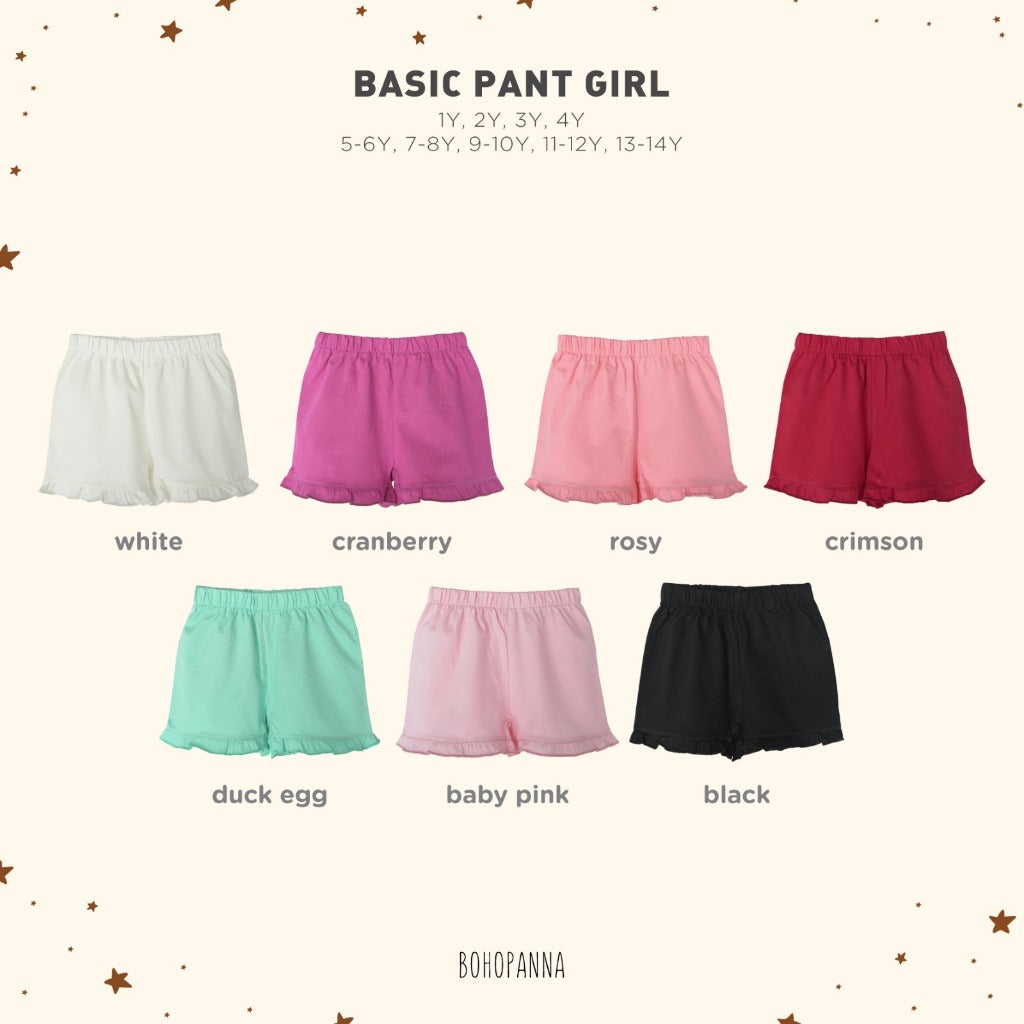 Bohopanna 1-14 Years Basic Pant Girl / Celana Basic Ruffle Anak Perempuan