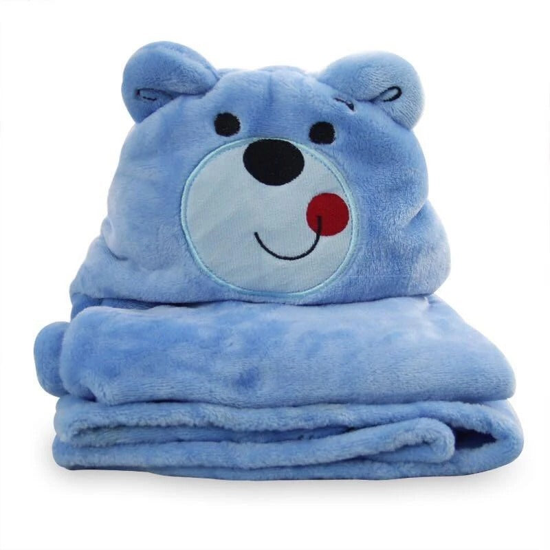 PILIH MOTIF Selimut Bayi Topi Boneka / Selimut bayi topi KARAKTER fleece / selimut bayi topi boneka 3D Just To You/ Kolako RANDOM LUCU