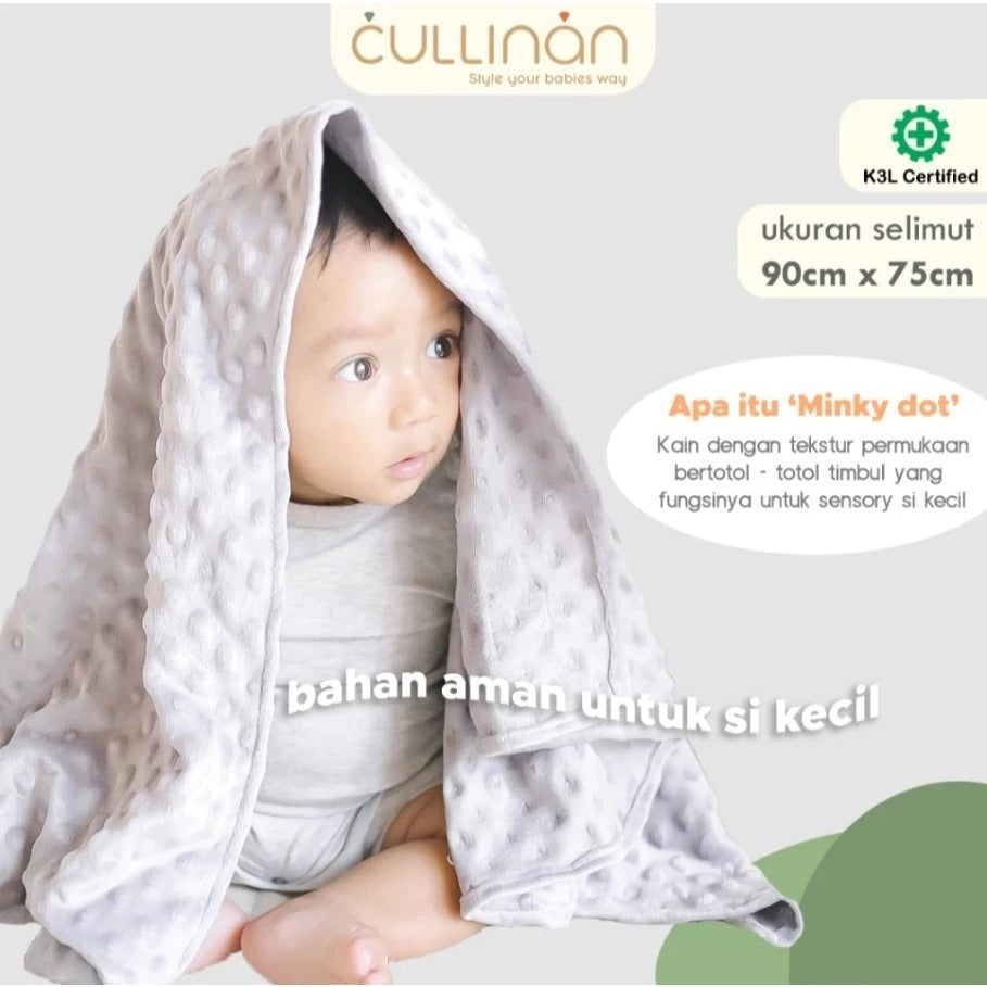 Cullinan Selimut Minky Dot 90 x 75 cm - Baby Blanket - Selimut Newborn 1 lapis