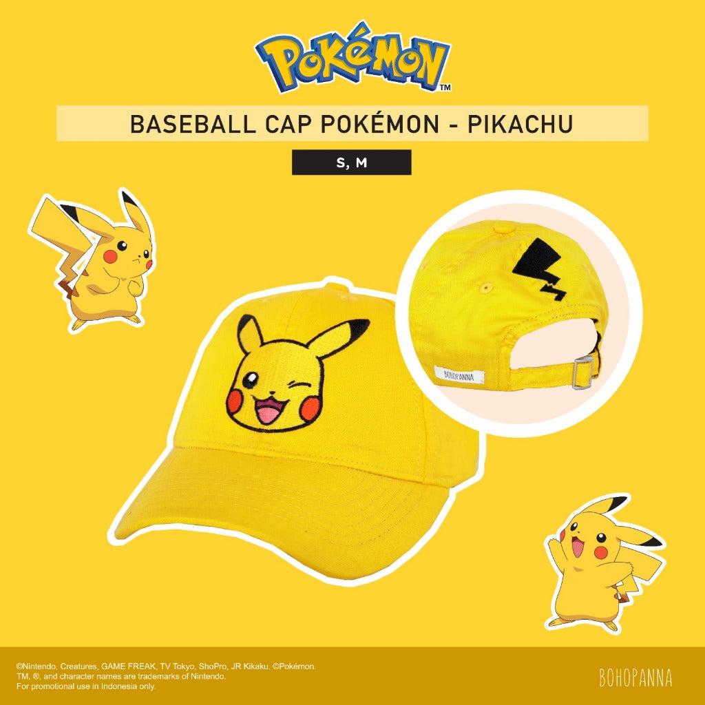 BOHOPANNA BASEBALL CAP POKÉMON TOPI ANAK UNISEX S M