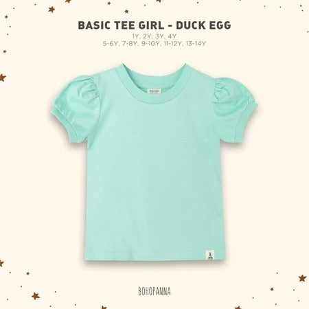 Bohopanna Basic Tee Girl 1-14 Tahun Kaos Puffy Anak Perempuan