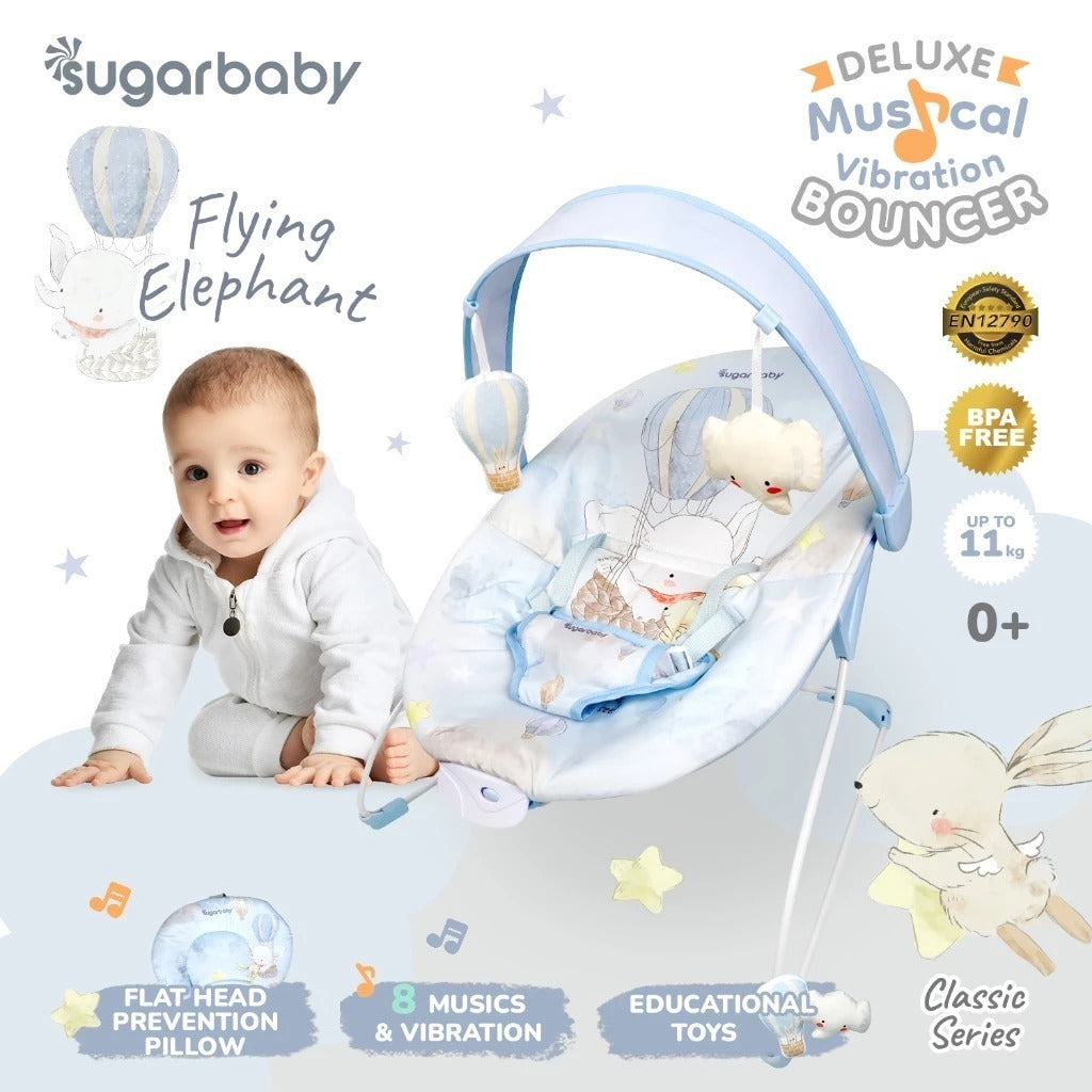 10in1 Sugar Baby / Mastela PREMIUM Bouncer Bayi Premium Rocker dgn Extra Large Seat
