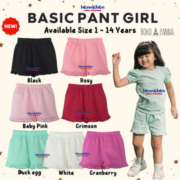 Bohopanna 1-14 Years Basic Pant Girl / Celana Basic Ruffle Anak Perempuan