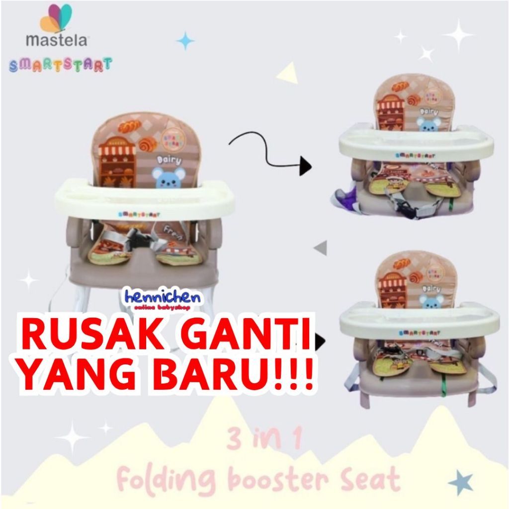 BISA GRAB / GOJEK Sugar Baby My Chair / Sit On Me / Fun Chair / 4in1 Sit On Me / Klassic Chair (Baby Booster & High Chair) : 6 Growing Stages