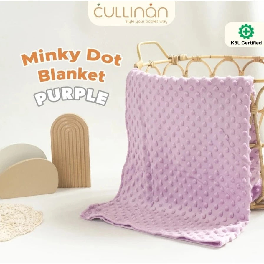Cullinan Selimut Minky Dot 90 x 75 cm - Baby Blanket - Selimut Newborn 1 lapis