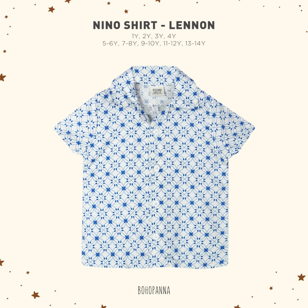 Bohopanna 1-14 Tahun & Adult Nino Shirt Smiley World Family Series/ Kemeja Pantai Bisa kembaran Orang Tua dan Anak