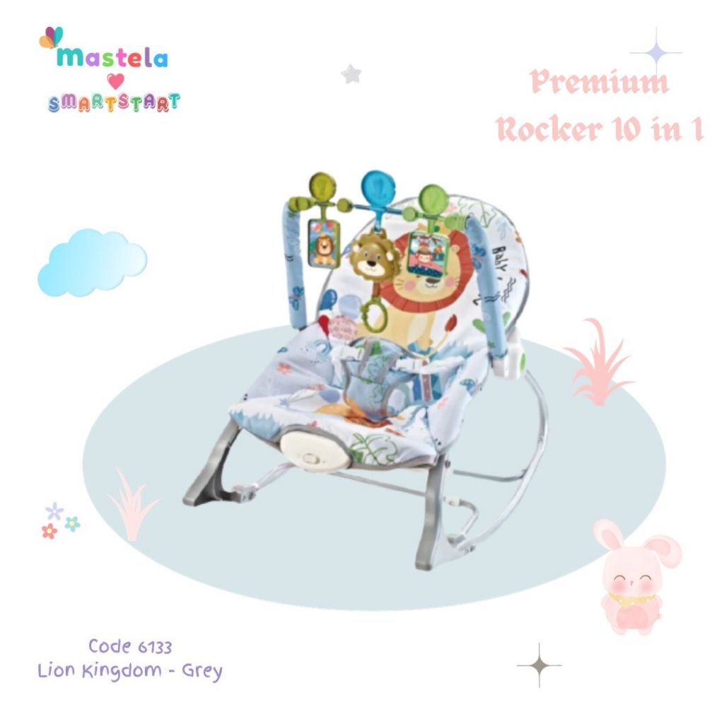 10in1 Sugar Baby / Mastela PREMIUM Bouncer Bayi Premium Rocker dgn Extra Large Seat