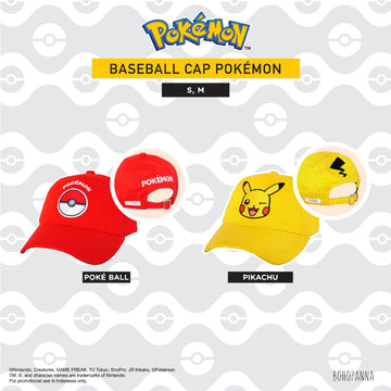 BOHOPANNA BASEBALL CAP POKÉMON TOPI ANAK UNISEX S M