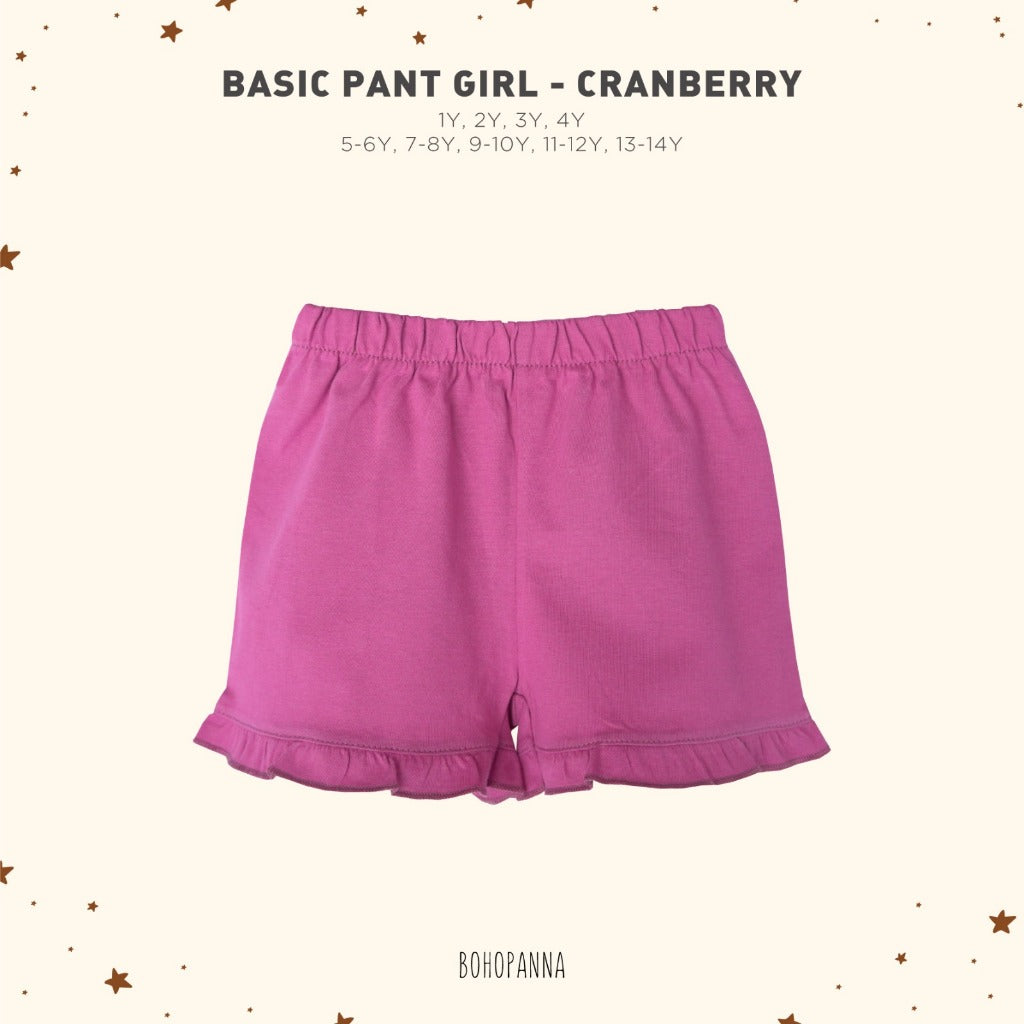 Bohopanna 1-14 Years Basic Pant Girl / Celana Basic Ruffle Anak Perempuan