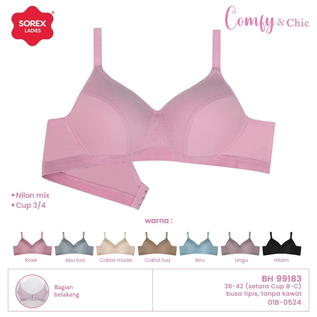 [ PILIH WARNA ] Sorex Bra Cup Besar Tanpa Kawat Busa Kait 3 Setara Cup B-C Silky Soft Bra Harian BH 9814 / Sorex Bra Cup Besar Tanpa Kawat Busa Kait 3 Setara Cup B-C Silky Soft Bra Harian BH 9815 99183