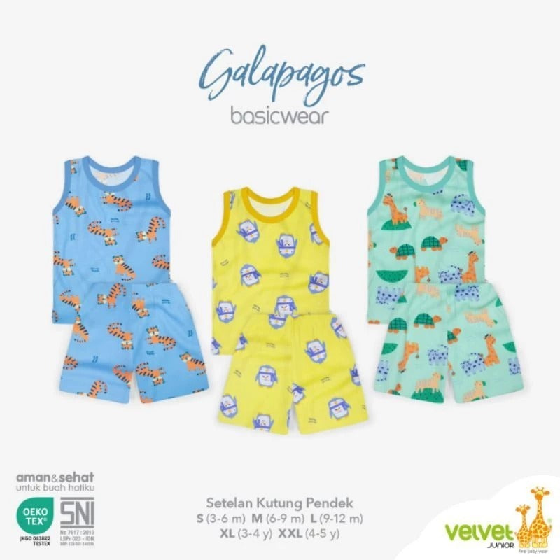 Velvet junior / ARUCHI / MIYO setelan KUTUNG setelan SINGLET GALAPAGOS / SPRING HARMONY /  SPLASHING JOY / EXPEDITION / ENDEARING LION  /  HAPPY DAYS / BLISSFUL BUDDIES  / WARM CUDDLE / DINO BUDDIES baju anak / baju bayi NB SML XL XXL SNI