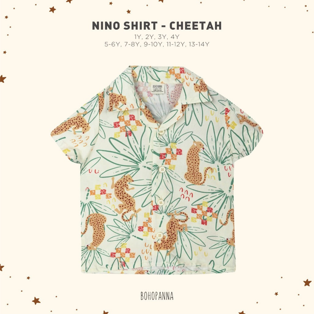 Bohopanna 1-14 Tahun & Adult Nino Shirt Smiley World Family Series/ Kemeja Pantai Bisa kembaran Orang Tua dan Anak