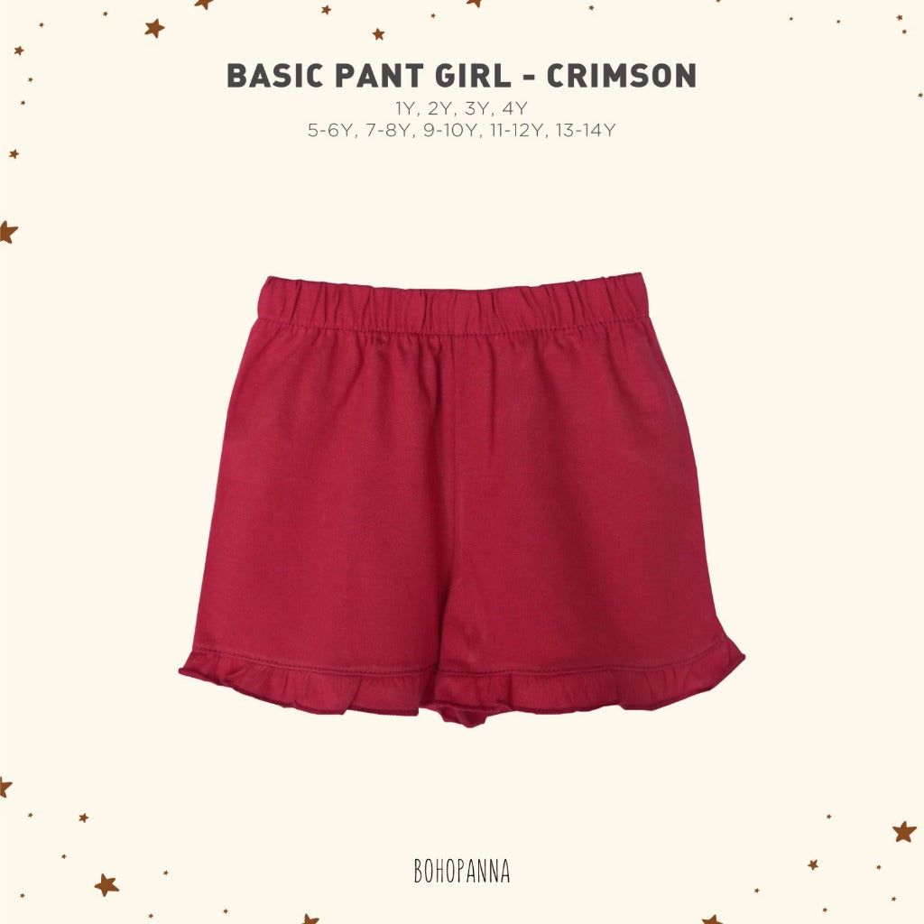 Bohopanna 1-14 Years Basic Pant Girl / Celana Basic Ruffle Anak Perempuan