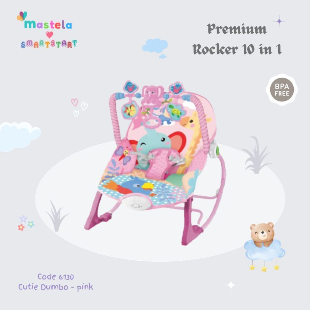 10in1 Sugar Baby / Mastela PREMIUM Bouncer Bayi Premium Rocker dgn Extra Large Seat