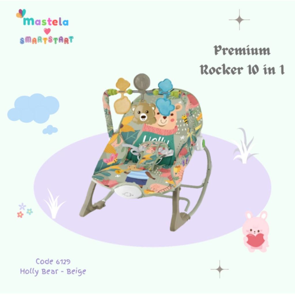 10in1 Sugar Baby / Mastela PREMIUM Bouncer Bayi Premium Rocker dgn Extra Large Seat