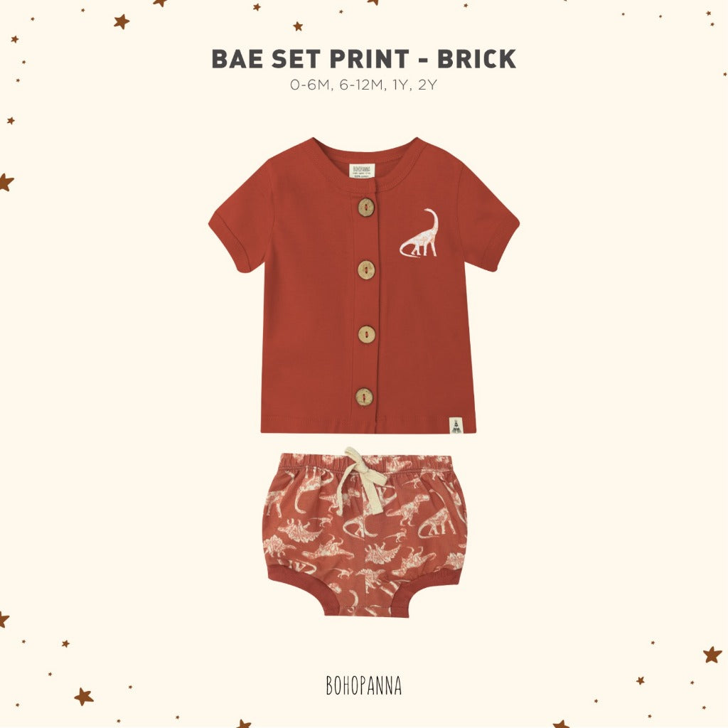 BOHO BABY BAE SET MOTIF PRINT SETELAN PIYAMA ANAK PENDEK BAJU ANAK BAJU SETELAN ANAK BOHOBABY BOHOPANNA PART 2