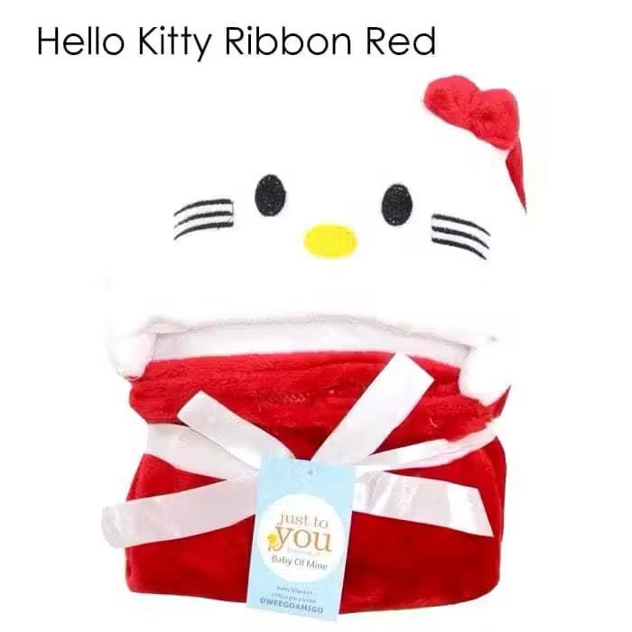 PILIH MOTIF Selimut Bayi Topi Boneka / Selimut bayi topi KARAKTER fleece / selimut bayi topi boneka 3D Just To You/ Kolako RANDOM LUCU
