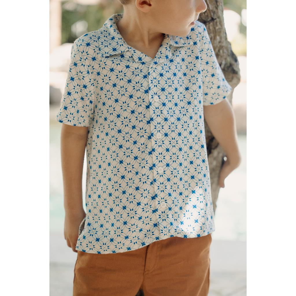 Bohopanna 1-14 Tahun & Adult Nino Shirt Smiley World Family Series/ Kemeja Pantai Bisa kembaran Orang Tua dan Anak