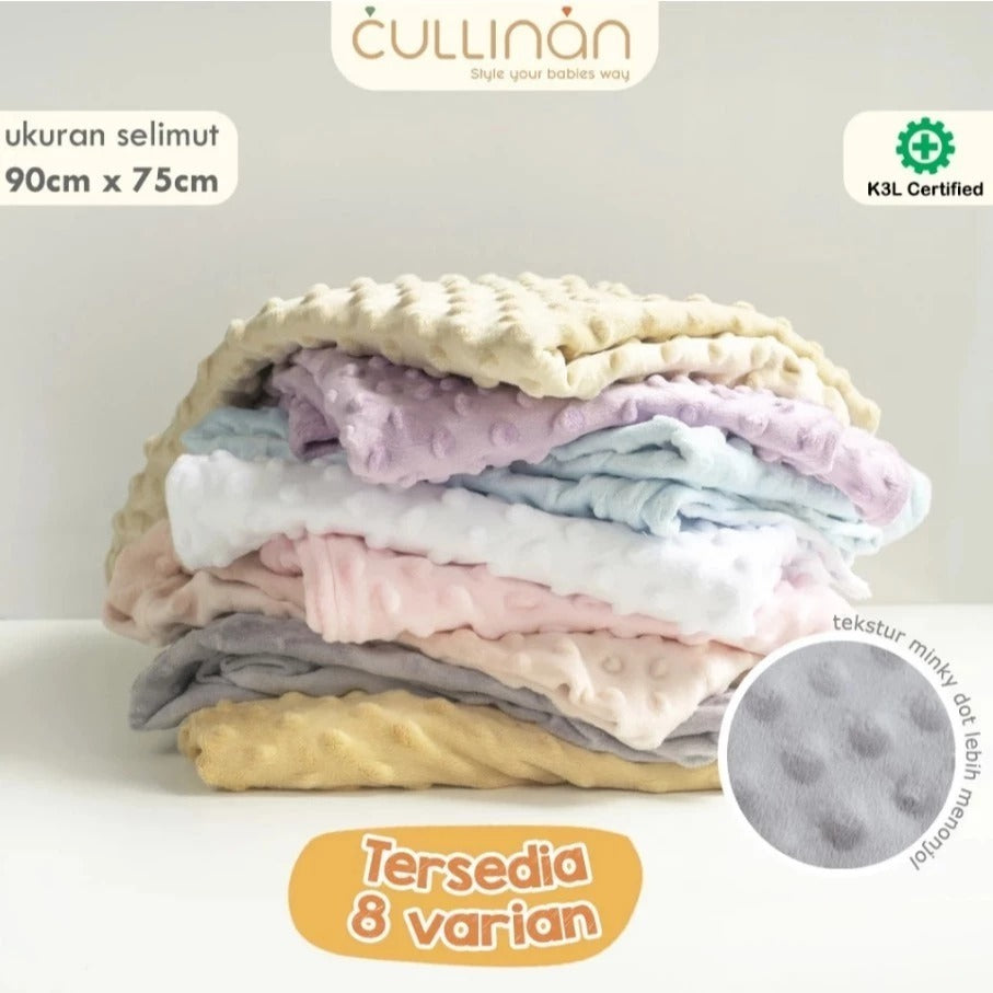 Cullinan Selimut Minky Dot 90 x 75 cm - Baby Blanket - Selimut Newborn 1 lapis