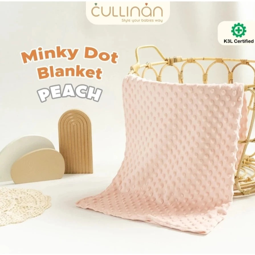 Cullinan Selimut Minky Dot 90 x 75 cm - Baby Blanket - Selimut Newborn 1 lapis