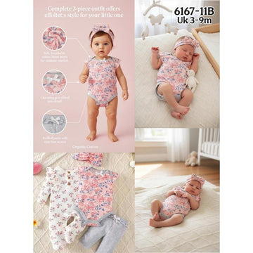 Carter love| CarterLove Baju Bayi Newborn  Sleepsuit Knit Rib Ruffle 4 IN 1 0 Sampai 9 Bulan