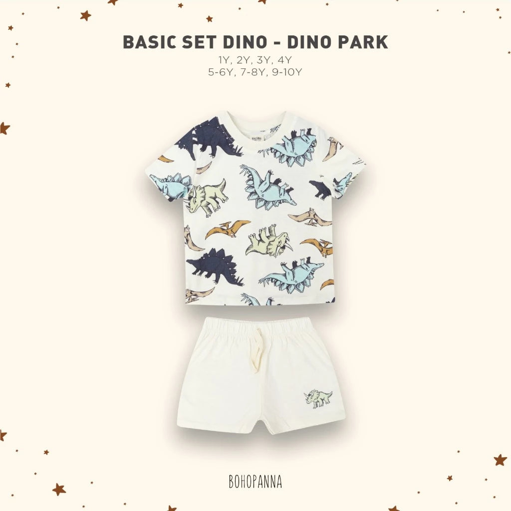 Bohopanna 1-10 Tahun Setelan Basic Set Dino Setelan Pendek Anak Laki laki New
