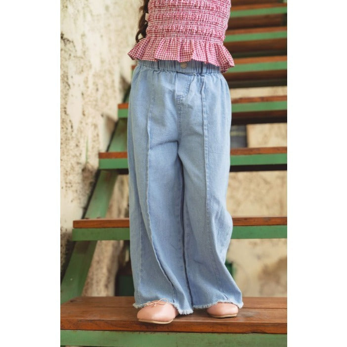 Bohopanna 1-14 Tahun Gwen Kulot Jeans / Celana Panjang Loose Denim Fashion Anak Perempuan