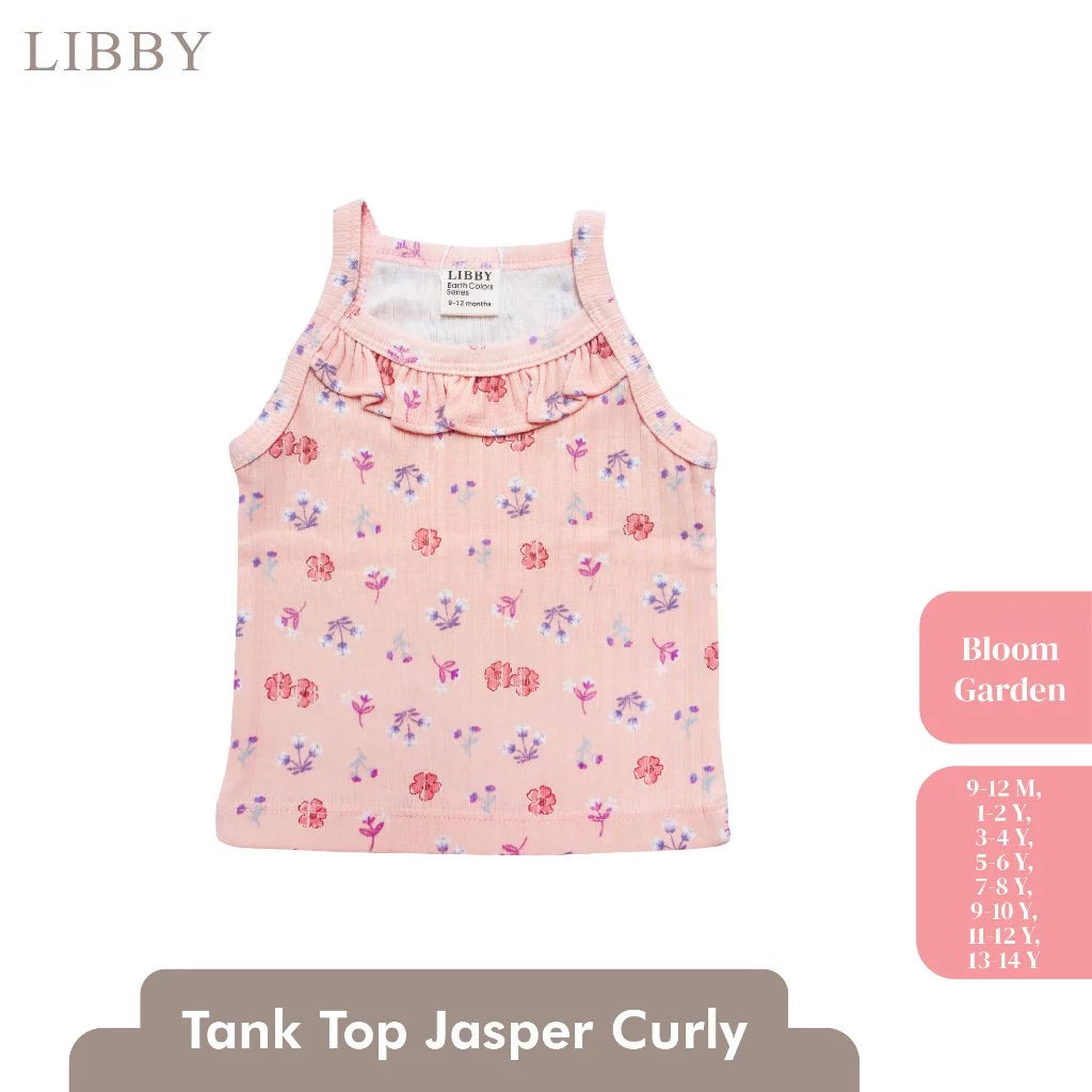 LIBBY Tanktop Curly Anak Perempuan size 9 bulan - 14 Tahun (1PCS) | Atasan Katun Adem | OOTD Casual Korean Style