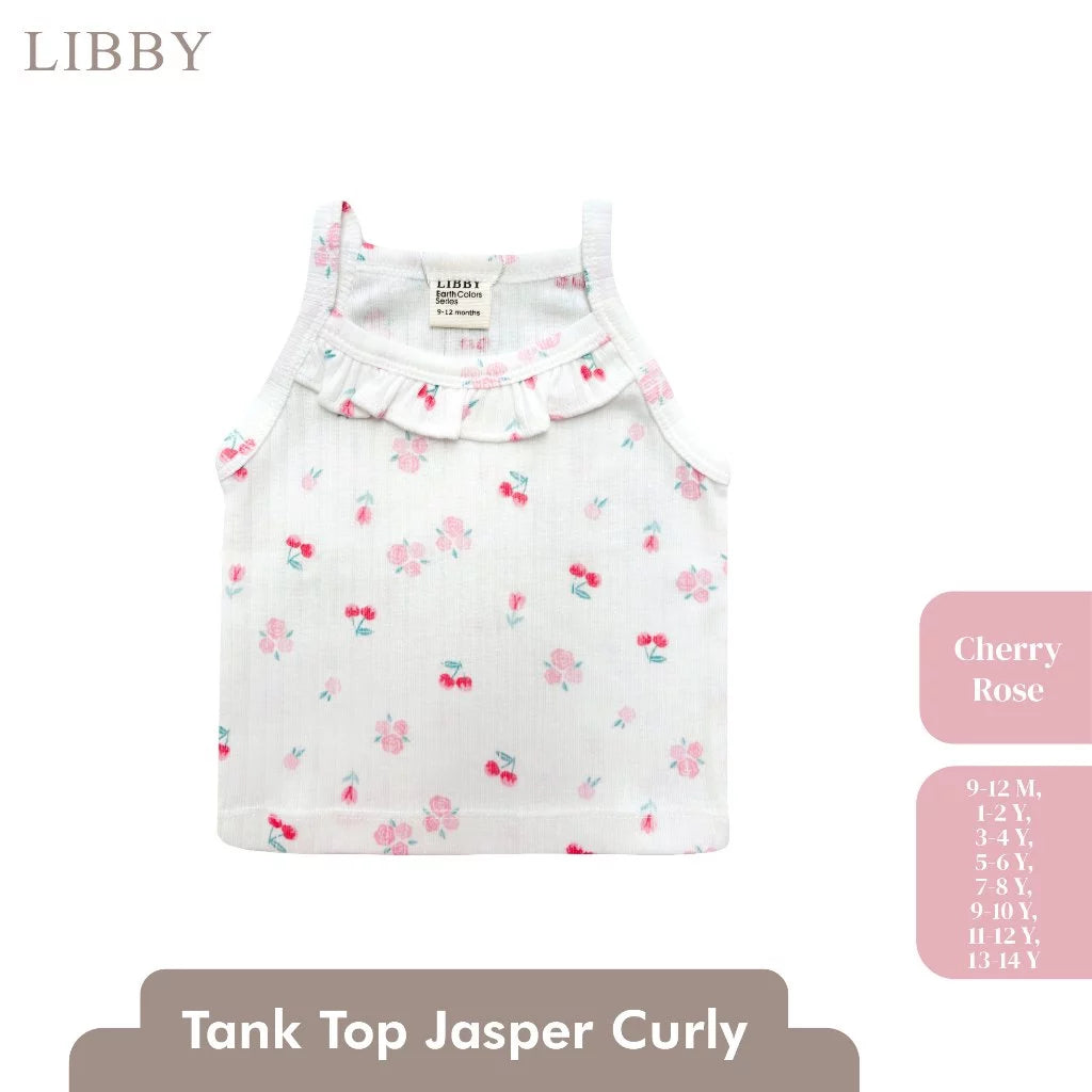 LIBBY Tanktop Curly Anak Perempuan size 9 bulan - 14 Tahun (1PCS) | Atasan Katun Adem | OOTD Casual Korean Style