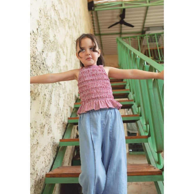 Bohopanna 1-14 Tahun Gwen Kulot Jeans / Celana Panjang Loose Denim Fashion Anak Perempuan