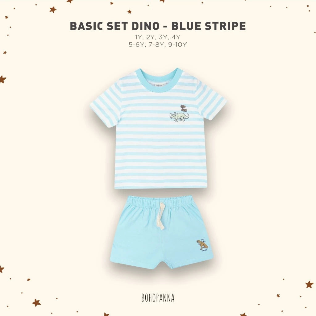 Bohopanna 1-10 Tahun Setelan Basic Set Dino Setelan Pendek Anak Laki laki New