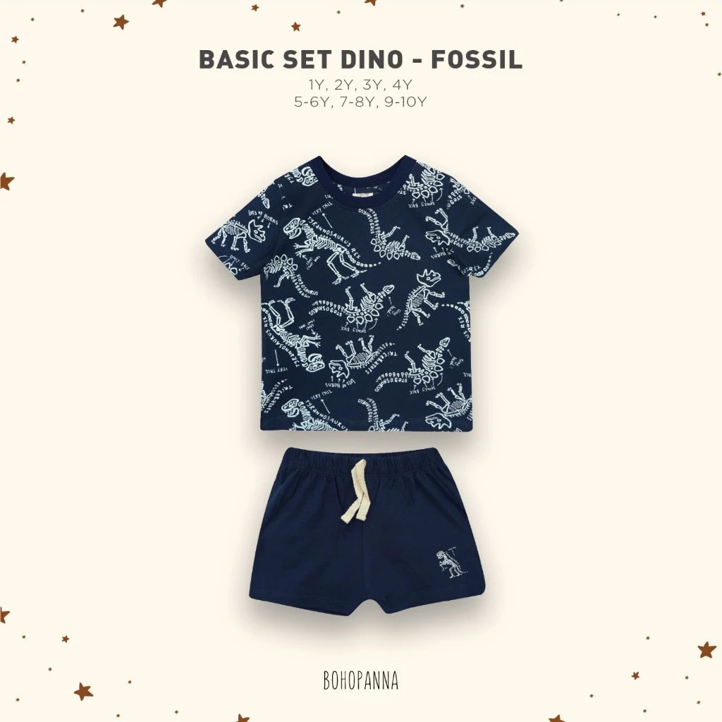 Bohopanna 1-10 Tahun Setelan Basic Set Dino Setelan Pendek Anak Laki laki New
