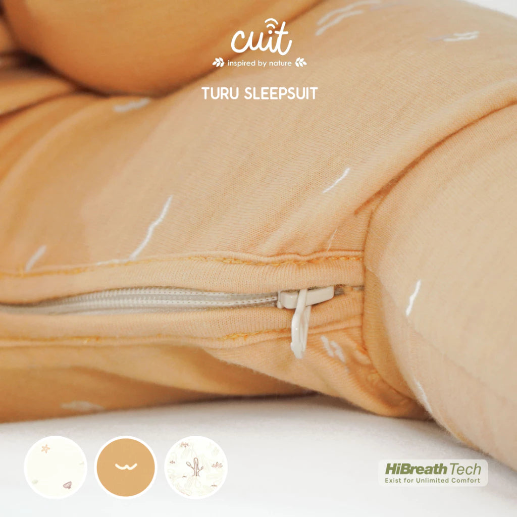 Cuit 0-12 Bulan Turu Double Zipper Sleepsuit Baby Motif Minimalis SLeepsui Anak Bayi