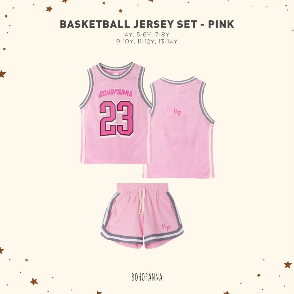 Bohopanna Basketball Jersey Set - Setelan sport anak 4-14 Tahun
