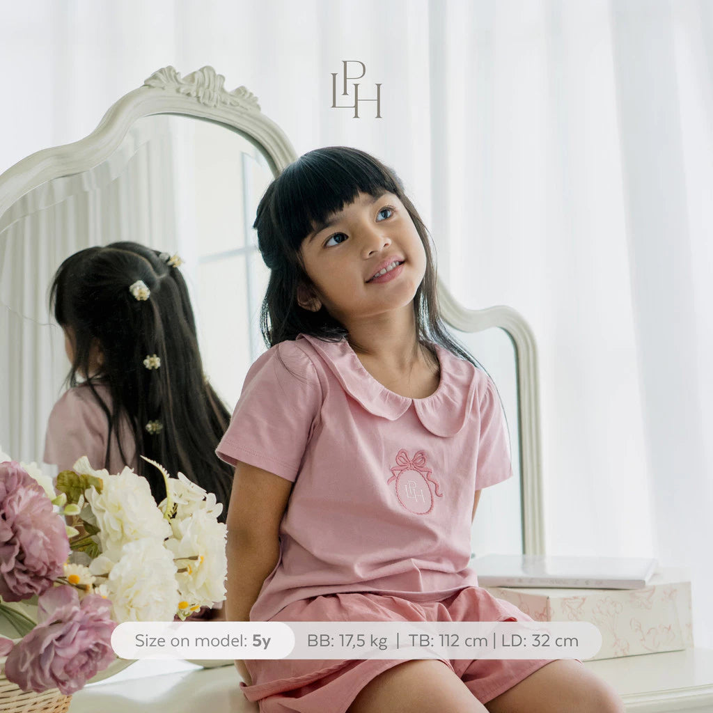 Little Palmerhaus - Atasan Kaos Kerah Ruffle Perempuan (Cecilia Top)
