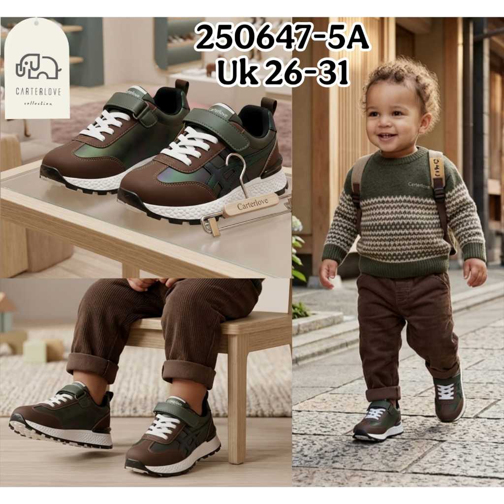 CARTER LOVE SEPATU SNEAKERS UNISEX FASHION ANAK UNISEX UK 26-31 250647-5A / 250647-5C / 250647-5F