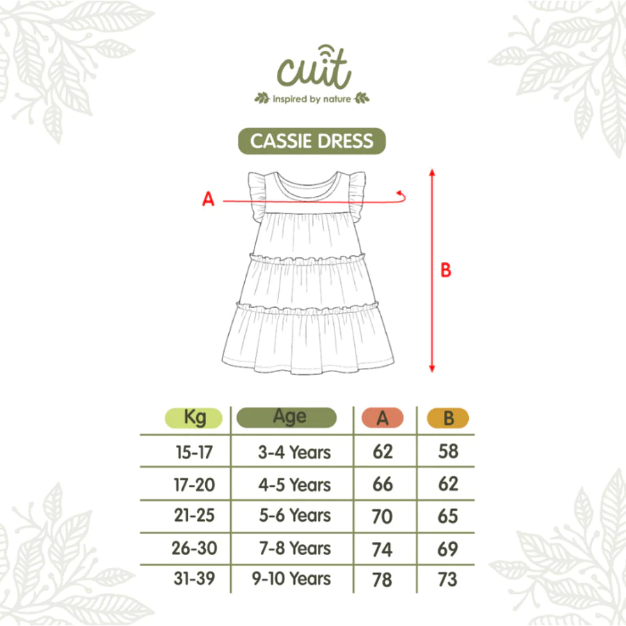 CUIT 3-10 Tahun Cassie Dress Ruffle / Dress Layer Fashion Anak Perempuan