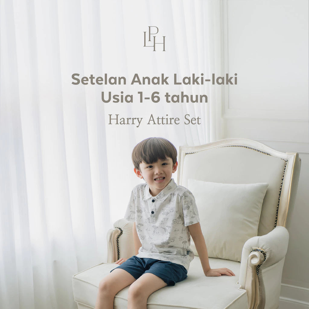 Little Palmerhaus - Setelan Anak Laki-laki (Harry Attire Set) - Kemeja Anak laki laki 1-6 Tahun