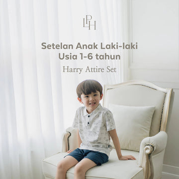 Little Palmerhaus - Setelan Anak Laki-laki (Harry Attire Set) - Kemeja Anak laki laki 1-6 Tahun