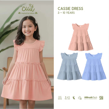 CUIT 3-10 Tahun Cassie Dress Ruffle / Dress Layer Fashion Anak Perempuan