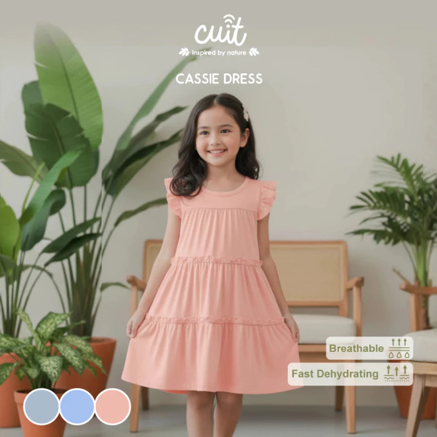 CUIT 3-10 Tahun Cassie Dress Ruffle / Dress Layer Fashion Anak Perempuan