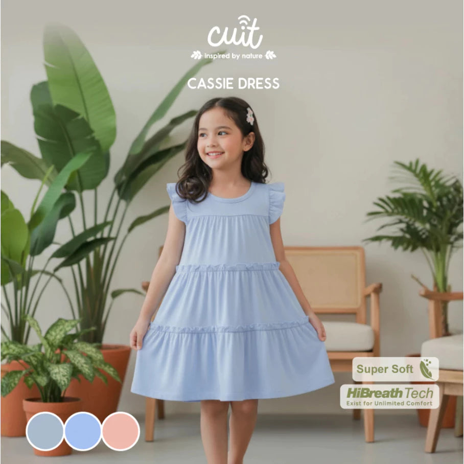CUIT 3-10 Tahun Cassie Dress Ruffle / Dress Layer Fashion Anak Perempuan