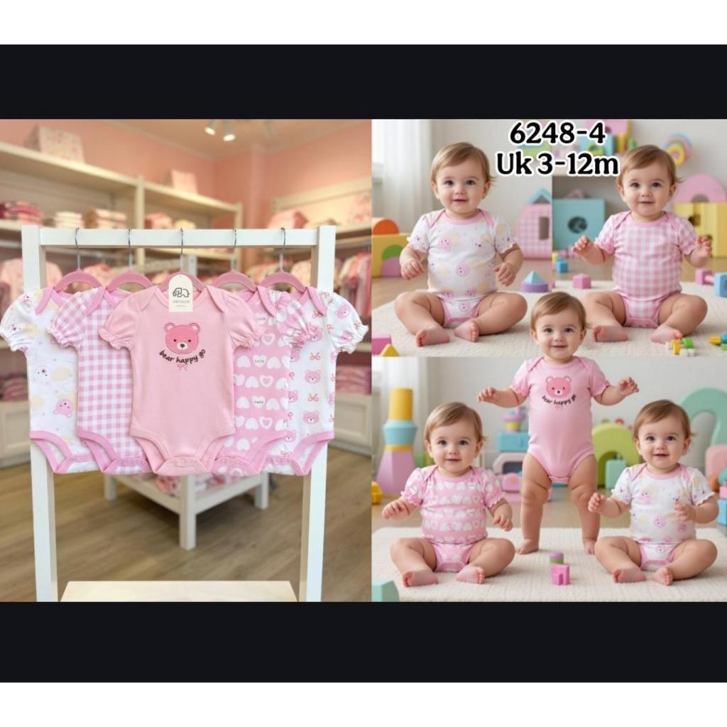 ISI 5 PCS CarterLove Carter Love Bodysuit Rib Set 5in1| Baby Jumper 5in1 0-9 Bulan Catell Love 6247 / 6248