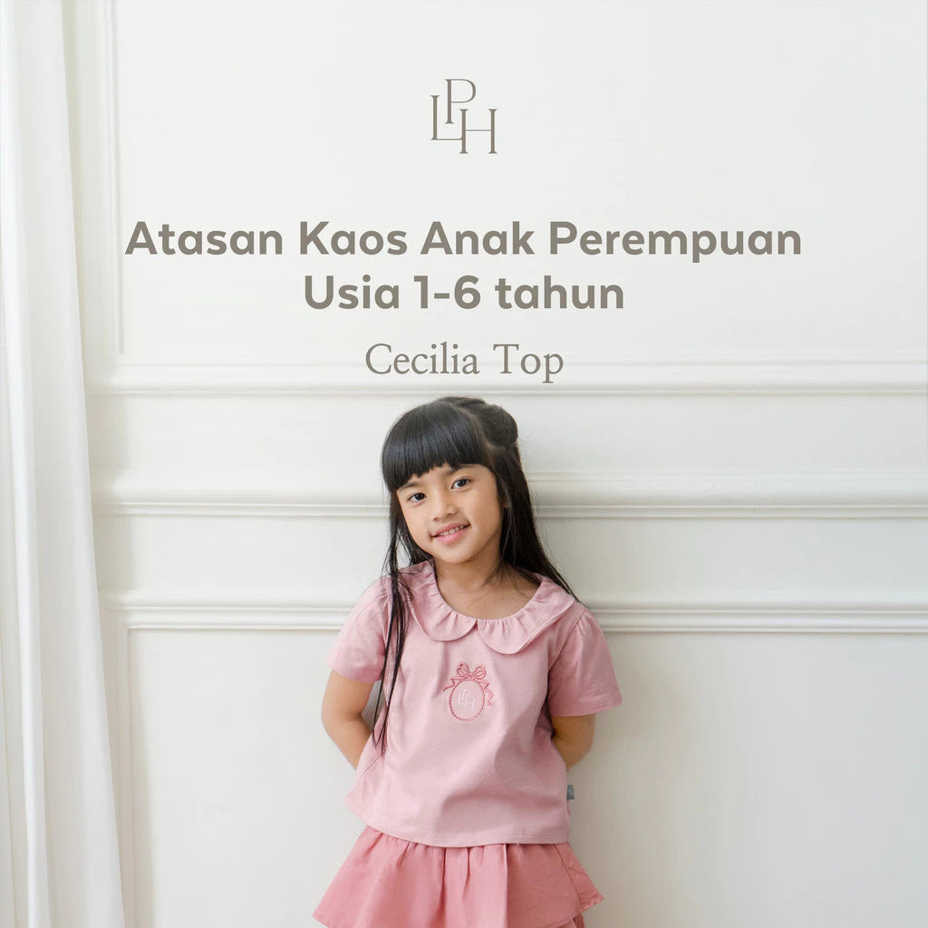 Little Palmerhaus - Atasan Kaos Kerah Ruffle Perempuan (Cecilia Top)