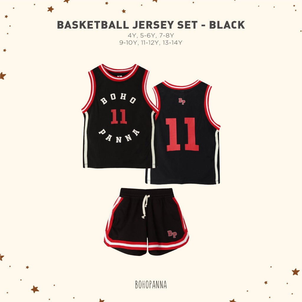 Bohopanna Basketball Jersey Set - Setelan sport anak 4-14 Tahun