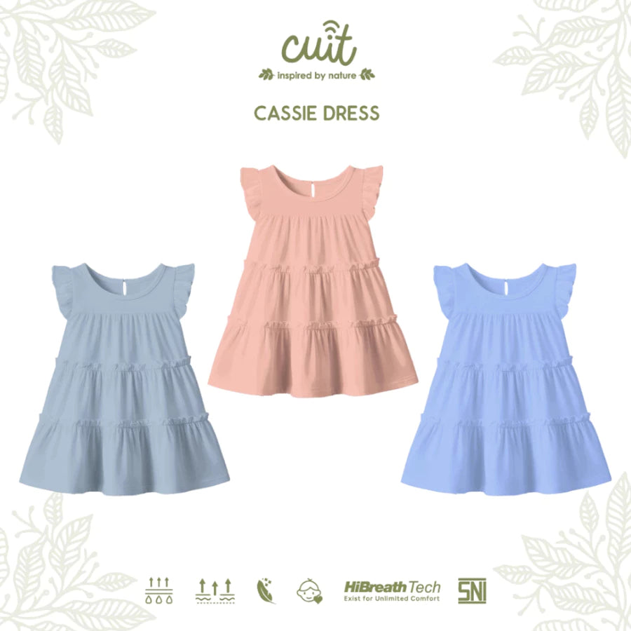 CUIT 3-10 Tahun Cassie Dress Ruffle / Dress Layer Fashion Anak Perempuan