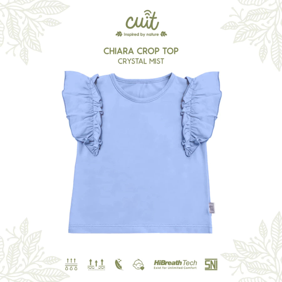 CUIT 3-10 Tahun Chiara Crop Top Kaos Atasan Ruffle Fashion Anak Perempuan